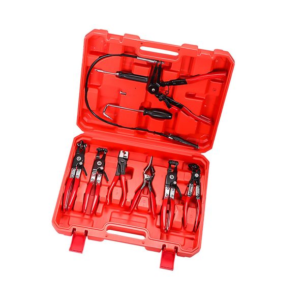 9Piece Hose Clamp Pliers Wire Long Reach Hose Clamp Pliers Set Auto Tools