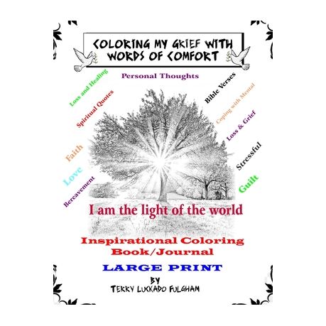 Coloring My Grief With Words Of Comfort Inspirational Coloring Book Journal Large Print Buy Online In South Africa Takealot Com