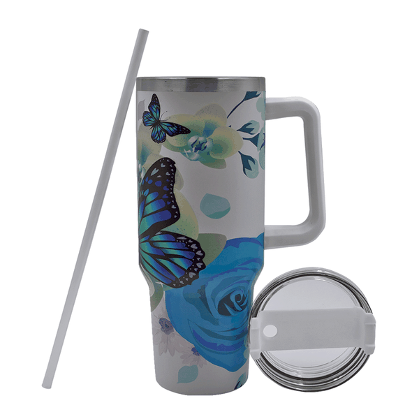 Iconix 1.2L Stainless Steel Thermo Travel Flask with handle - Butterfly