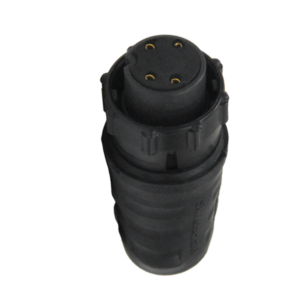 EN3C4FX EN3 4-Pin Female Cord Connector, Gold, IP68, Solder Cup