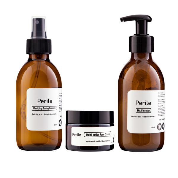 Perile | 3-Step Skincare Set for Oily Skin | Ideal for Sensitive Skin