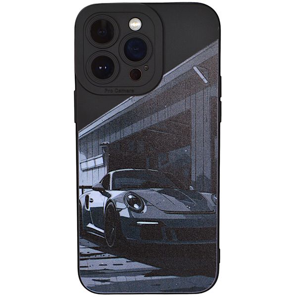 Black - Phone Case with Grey Porsche &amp; Pro Camera - Iphone 15 Pro Max