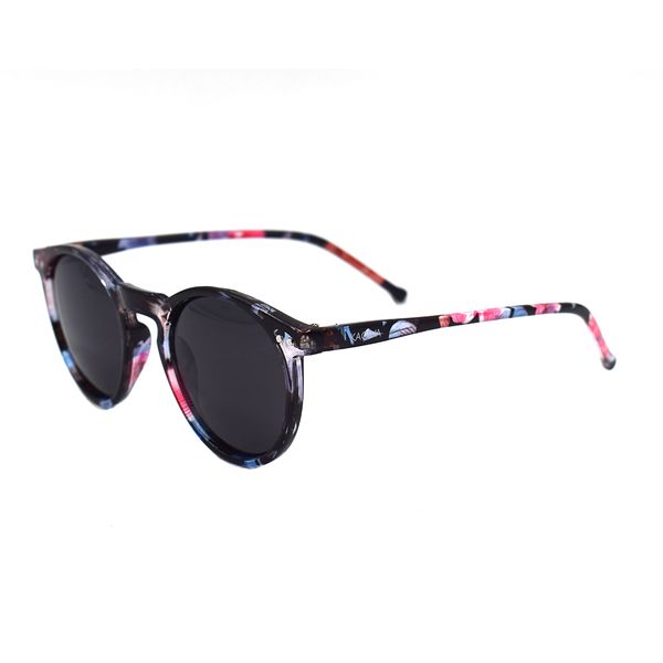 Kagiva's Retro Round Polorized Women Sunglasses - Black/Pink
