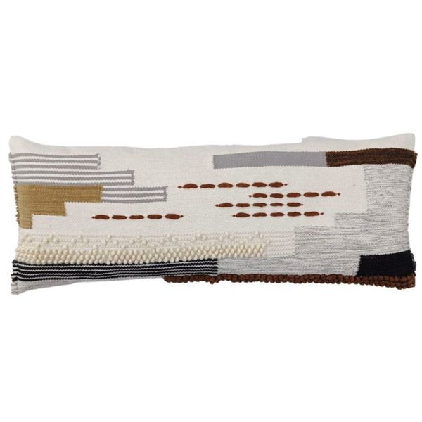 Abstract Geo Tufted Lumbar Pillow Cover