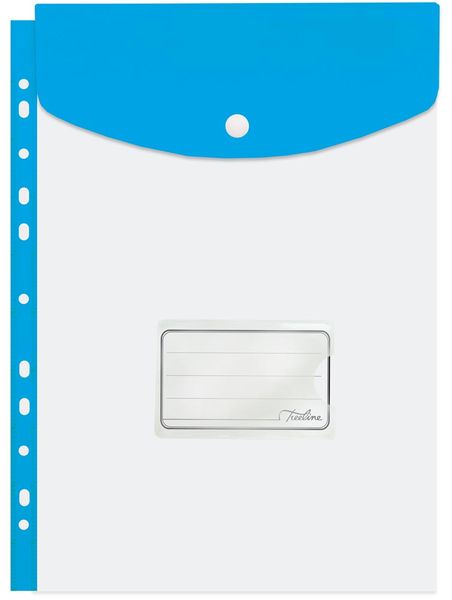 Treeline Filing Carry Folder A4 Azure Blue- Pack of 5