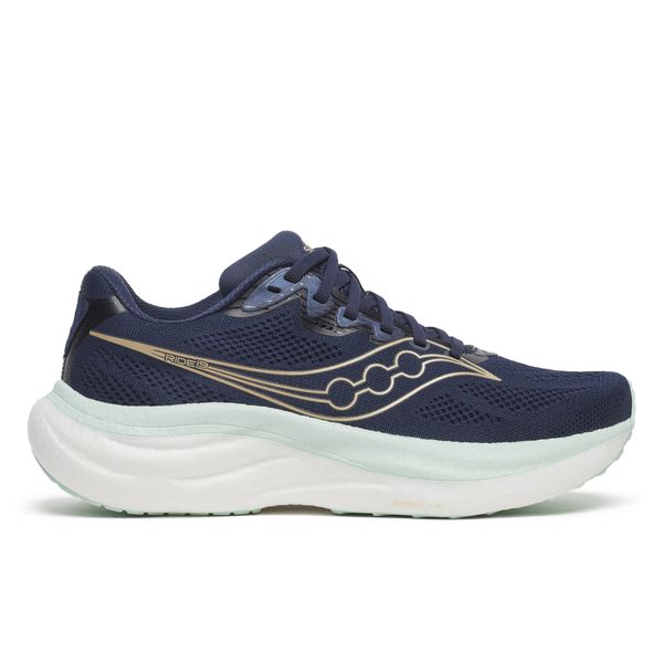 Saucony Women's Ride 19 Road Running Shoes - Navy/Aqua