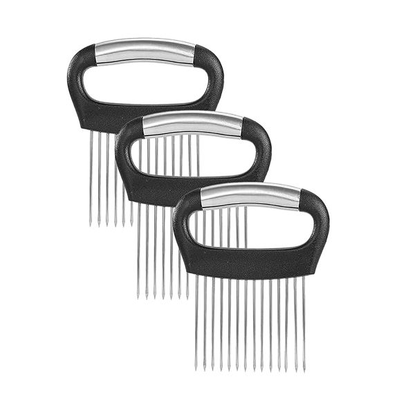 3Piece Onion Holder for Slicing Large Onion Slicer Cutter Veggie Chopper