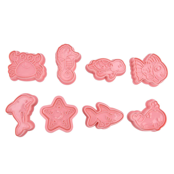 Cookie or Biscuit Cutters - for Decorating / 3D Biscuit Molds - Set of 8