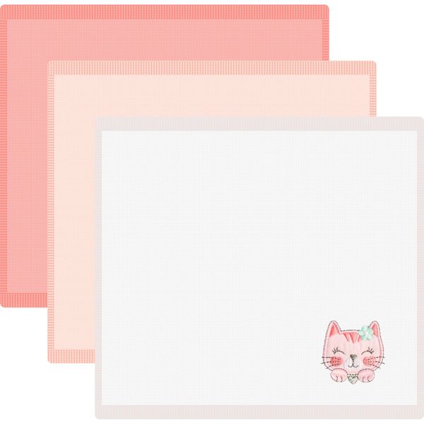 SQUIGGLE Baby 100% Cotton Embroidered Face Cloths (3 PACK)- Soft &amp; Gentle