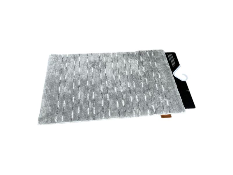 Grey Striped Non-Slip Indoor Floor Mat