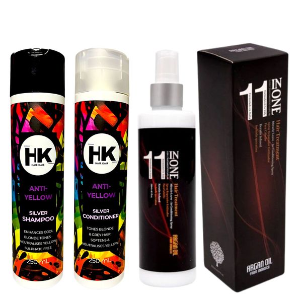 HK Sulphate-Free Silver Shampoo, Conditioner &amp; Lily 11-in-1 Trio (250ml)