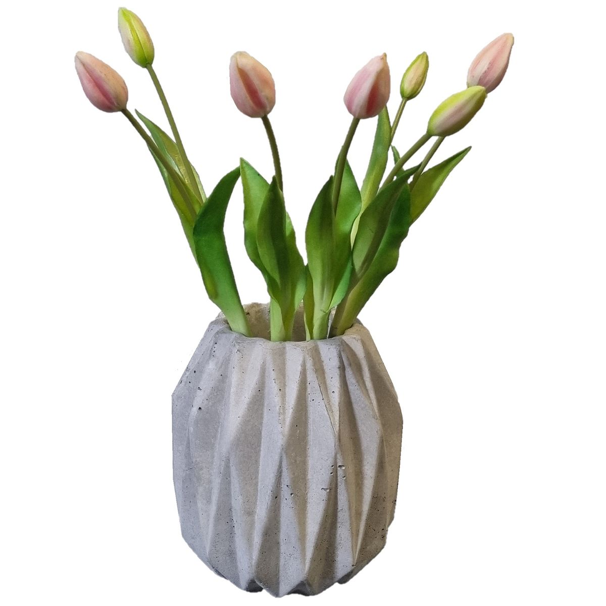 Beautiful Handmade Authentic Concrete Vase with Stunning Lifelike