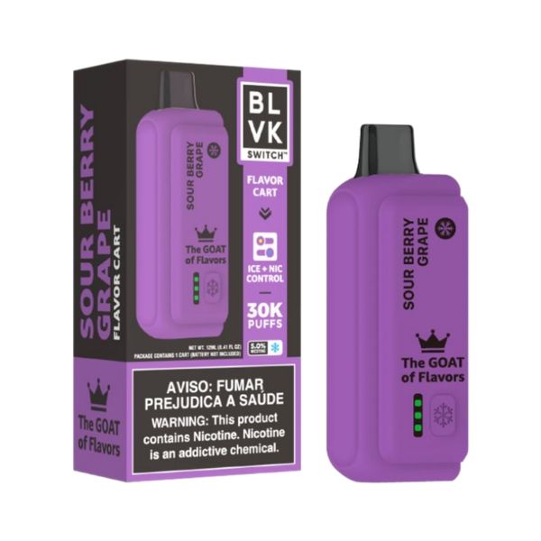 BLVK Switch 30000 Puffs Disposable Pod - Sour Berry Grape (Pack of 10)