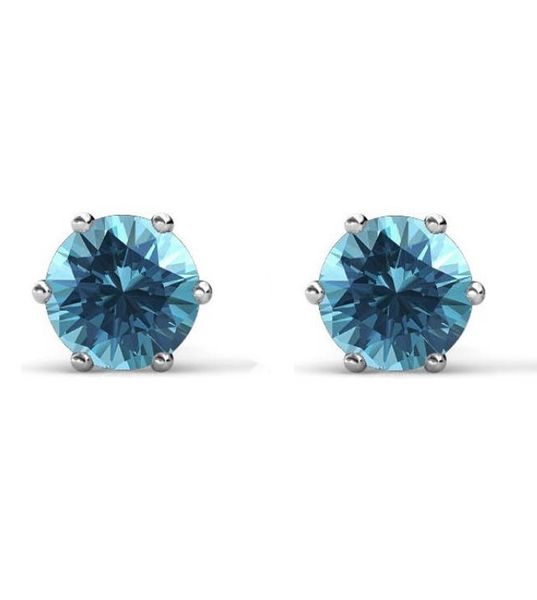 Crystalize 925 Silver December Birthstone Earrings with Swarovski Crystals