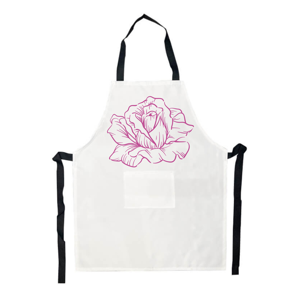 Pink Glitter Rose Printed Aprons
