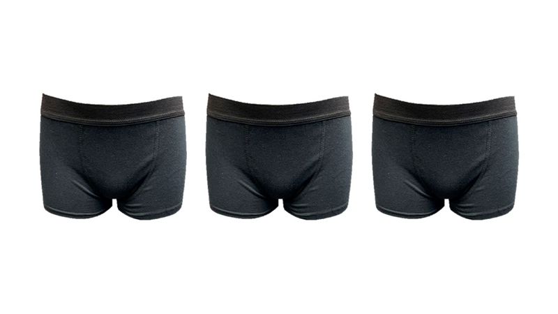 Undeez Boys 3 Pack Body Fit Boxer Black