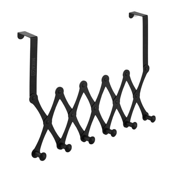 MIkaco No-Drill Over-the-Door Metal Hook Coat Rack Folding Coat Organizer