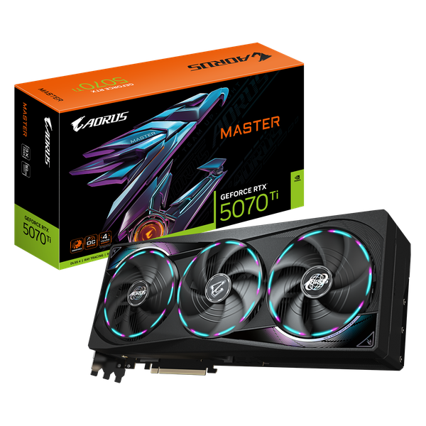 Gigabyte nVidia GeForce RTX 5070 Ti AORUS Master - 16GB GDDR7 Graphics Card