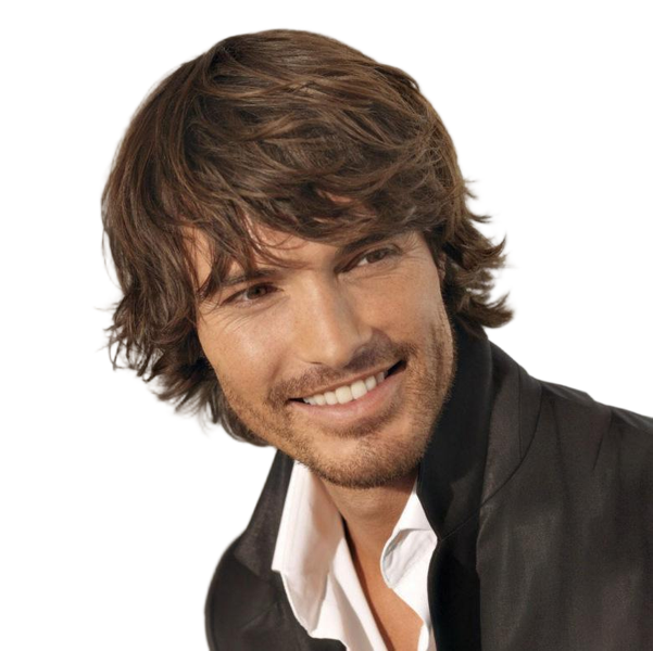 Men's Fluffy Curly Wig - New Fashion Synthetic Hair Topper