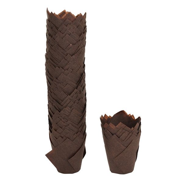 Brown Tulip Muffin Cup - 160mm x 160mm (200)