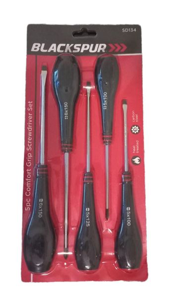 Blackspur 5pc Comfort Grip Screwdriver Set