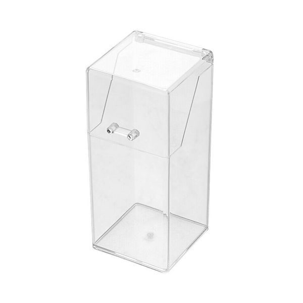 Acrylic Make-Up Organizer Brush Holder With Pearls - White