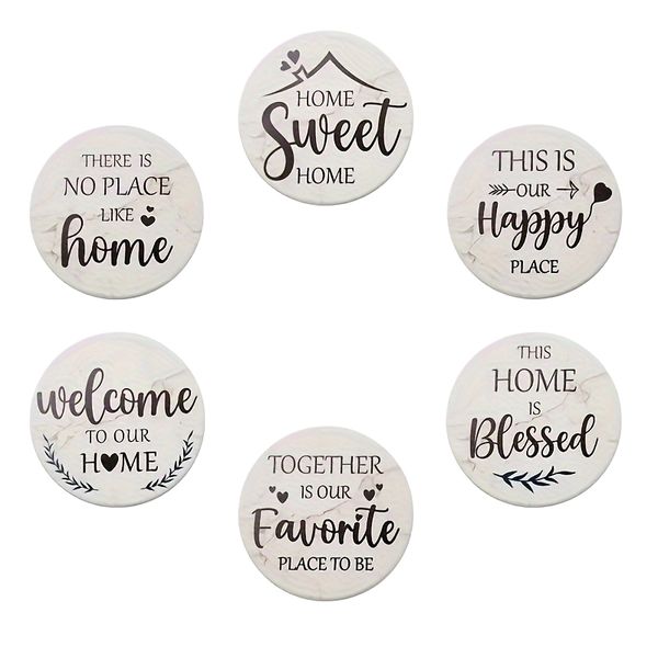 Warm Sweet Wooden Coasters - Set of 6