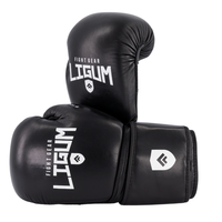 Boxing Training Gloves - Ligum Fight Gear - Black - 10 oz