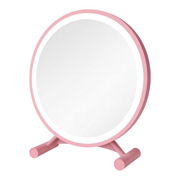 Modern 30cm Resin Round Table Mirror - Pink
