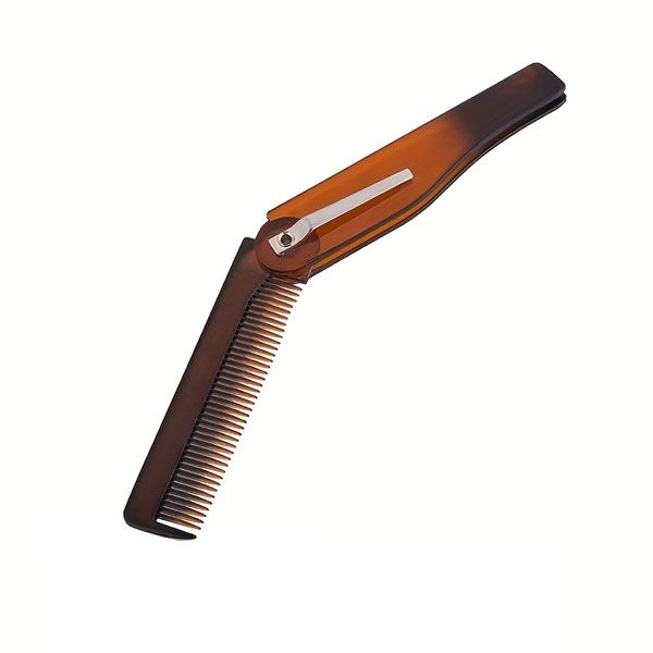 Foldable Beard &amp; Hair Comb - Pocket-Sized Travel Comb for Men, Compact
