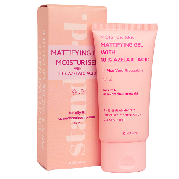 Azelaic Acid Mattifying Gel Moisturizer For Oily &amp; Acne Prone Skin - 50ml