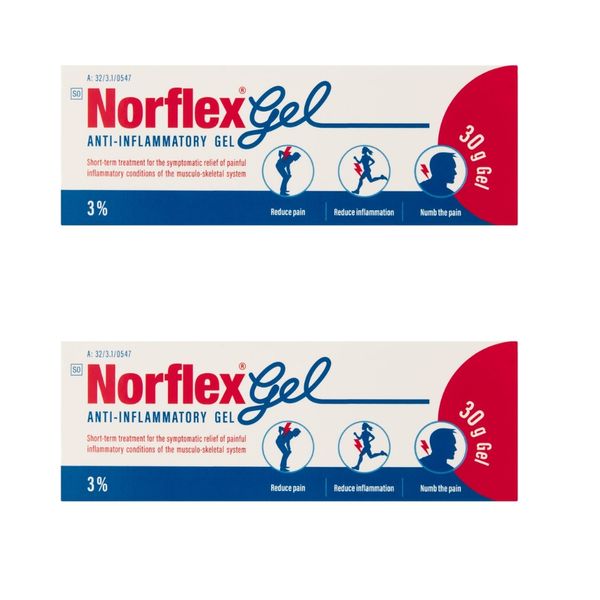 Norflex Anti-Inflammatory Gel 3% 30g Pack of 2