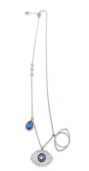 Fabulae Silver Evil Eye Necklace, Nina