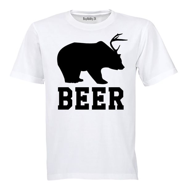 Bear + Deer - Mens - T-Shirt - White image