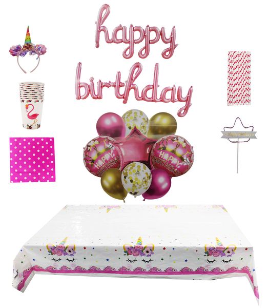 44 Piece Unicorn Theme Birthday /Party Decorations - C