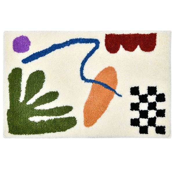 Decor Non-Slip Absorbent Soft Abstract Art Bath Mat - 80cm