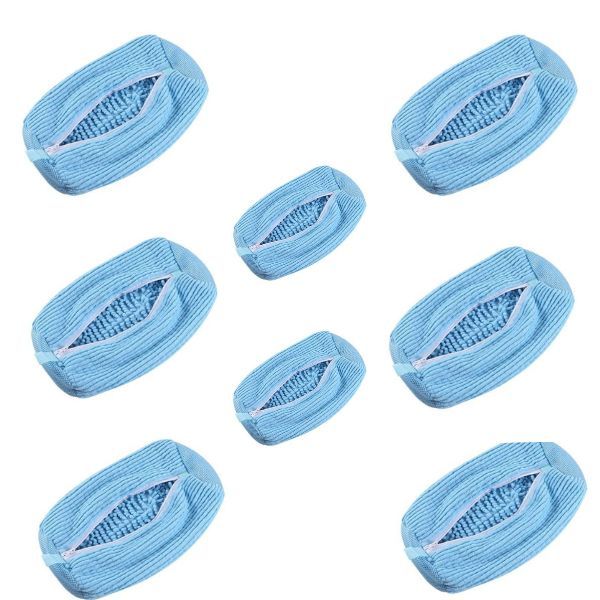 Hands-Free Washing Machine Shoe Bag - Blue 8 Pieces