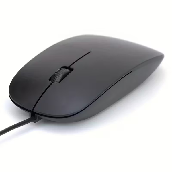 Black Ultra-Thin 1200 DPI Wired Gaming Mouse, USB Optical for PC/Laptop