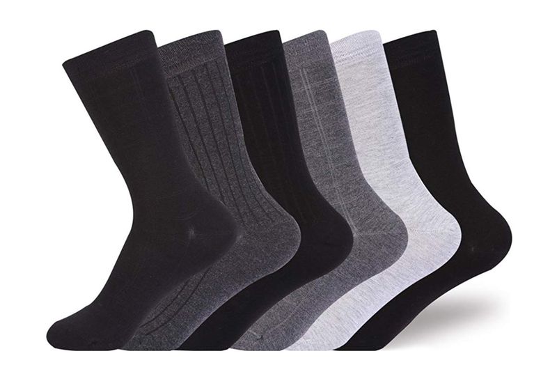 12 Pairs Assorted Mens 100% Cotton Socks
