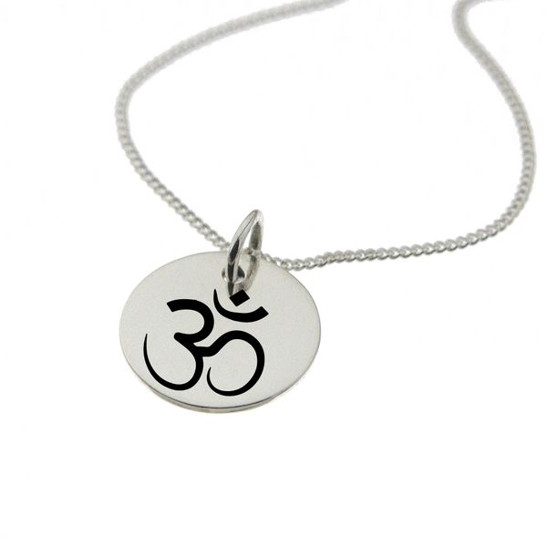 OM Symbol Sterling Silver Necklace