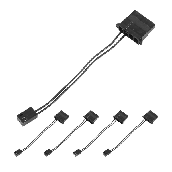 5Pcs Ide To 3 Pin Fan Power Cable Pc Cooling Convertor Cable