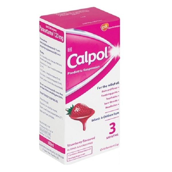 Calpol - Paediatric Syrup Original 100ml - Strawberry x 2