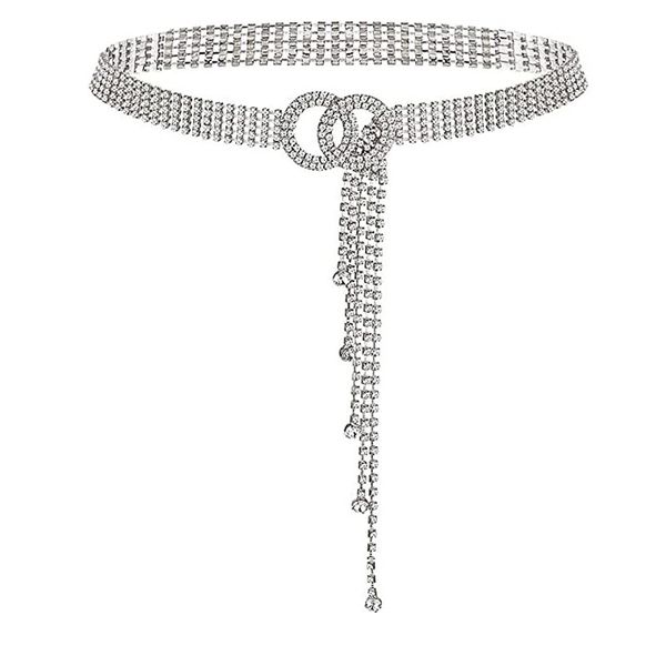 Adjustable Chain Belt Shiny Waist Chain Waist Belt