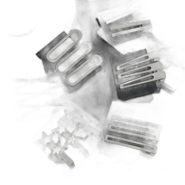 Silver Metal Wave Water Drop Hair Clip