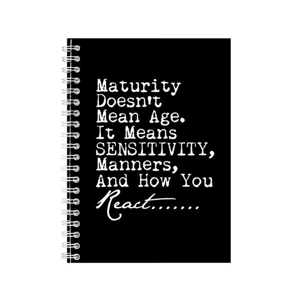 React A5 Notebook Spiral Lined Motivational Saying Graphic Notepad Gift 160