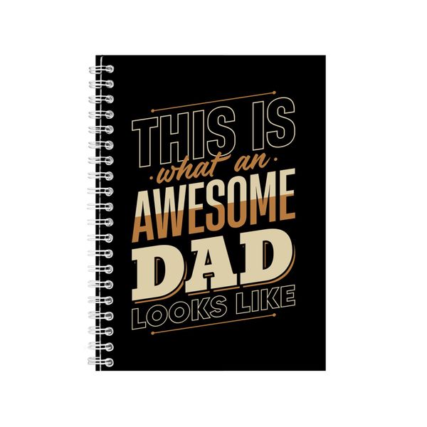 Awesome Dad Looks Like Notebook Father's Day Gift Idea A4 Notepad 137