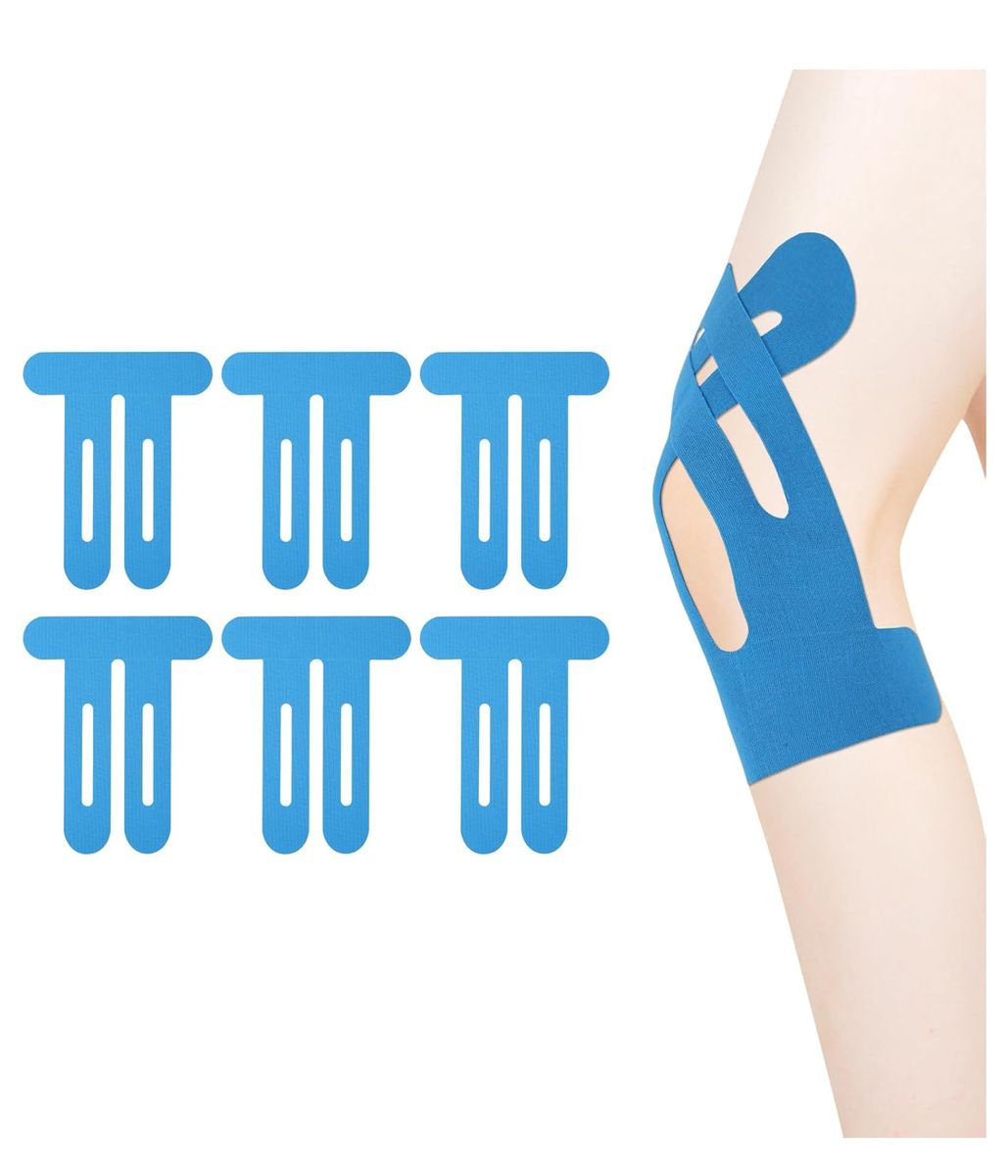 6pcs Precut Tape for Knees,Breathable Sport Knee Patch Stickers