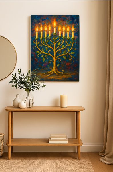 Canvas Wall Art - Chanukiah