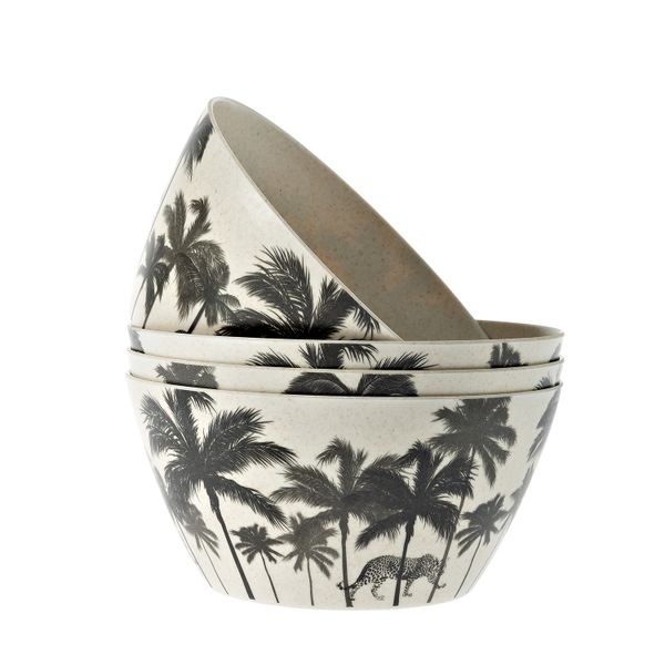 George &amp; Mason - Bali Bamboo Cereal Bowl 4pk Jungle