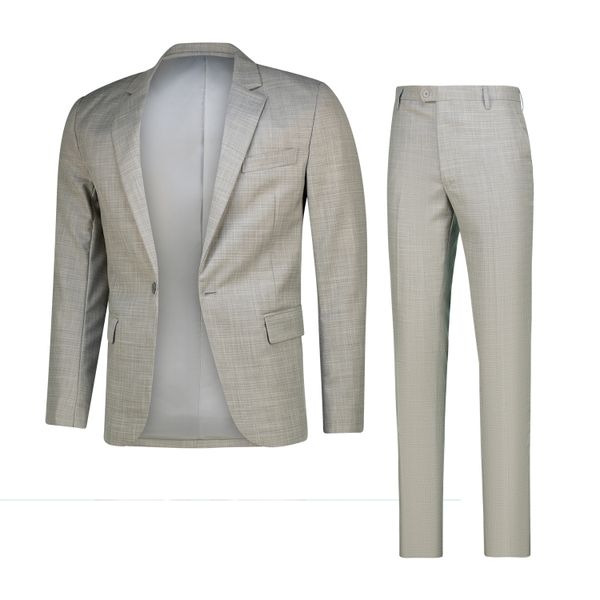 Premium 2-Piece Sim fit Men's Suit, Classic Checked/Plaid Pattern